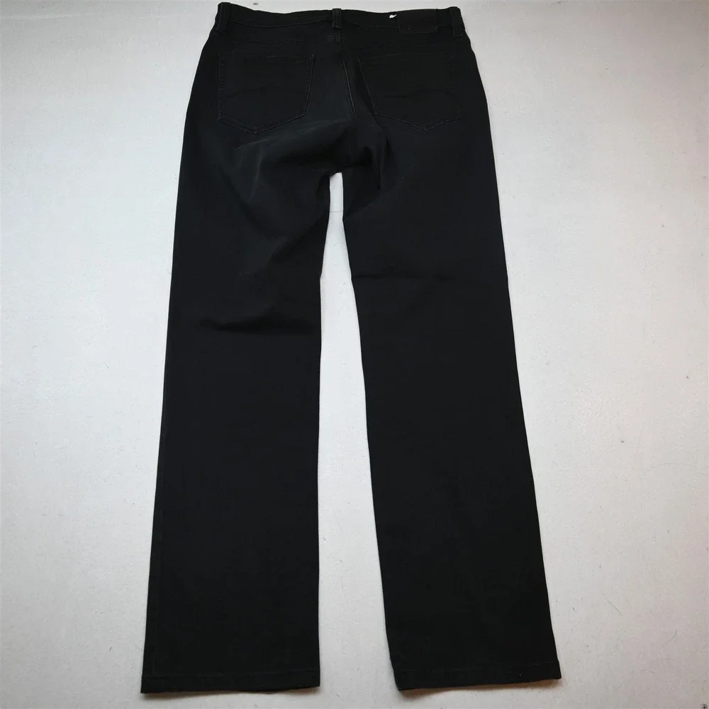 34 Heritage 36x36 Black Brushed Stretch Denim Straight 5 Pocket Mens Jeans